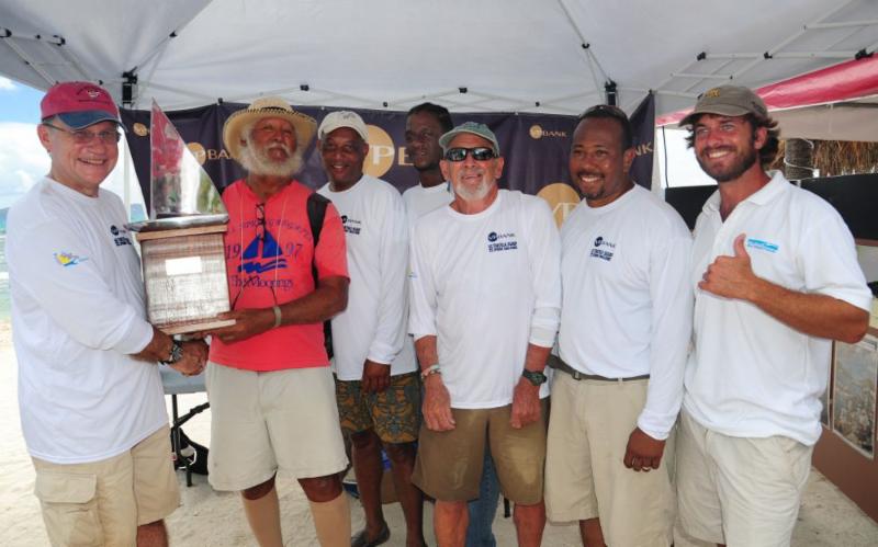 Winning crew skippered by Presley King, Tortolan Sloop, Esmie © Todd vanSickle/BVI Spring Regatta