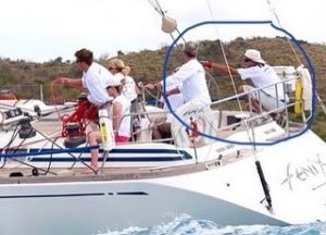 This week’s #mondaymemories of BVI Spring Regatta recalls racing aboard the mighty FENIX a Swan 60. I’m pictured at far right, pointing the way towards the coldest beer on Tortola (in my role as “local knowledge expert”).